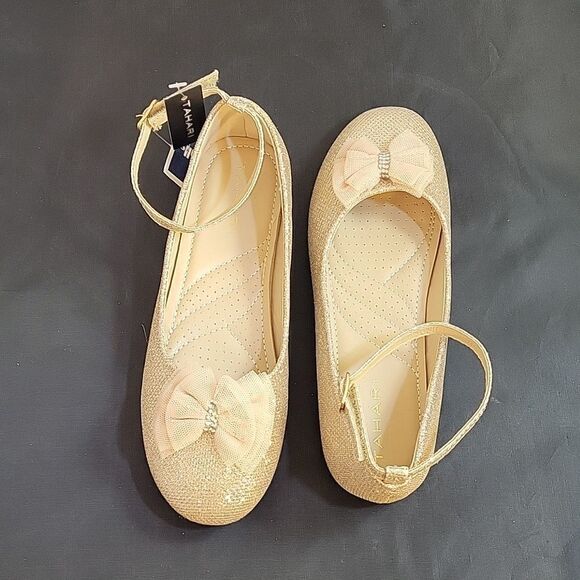 BRAND NEW TAHARI MARY BOWKNOT DESIGN ANKLE STRAP GLITTER EMBROIDERY SHOE - Picture 5 of 14